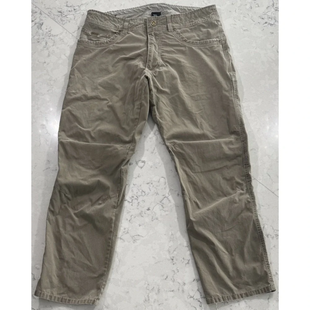 KUHL Revolvr Pants Mens 34x30 Tan Khaki Stretch Straight Leg Hiking Outdoor 5232